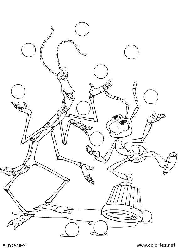 Coloriage de 1001 pattes à imprimer !