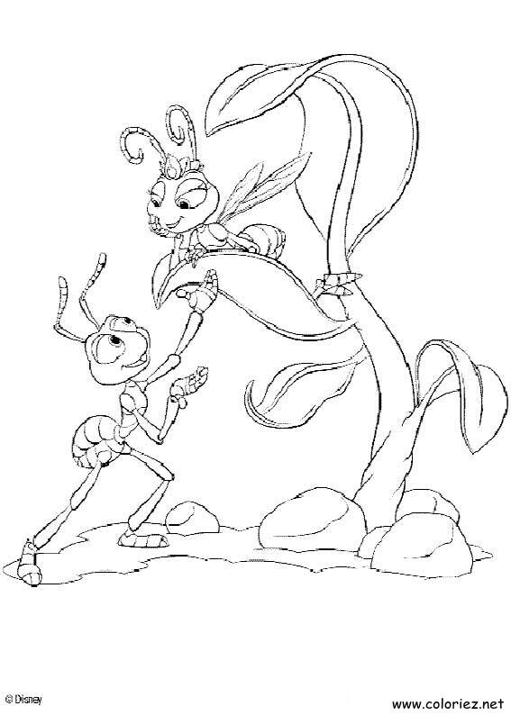 Coloriage de 1001 pattes à imprimer !