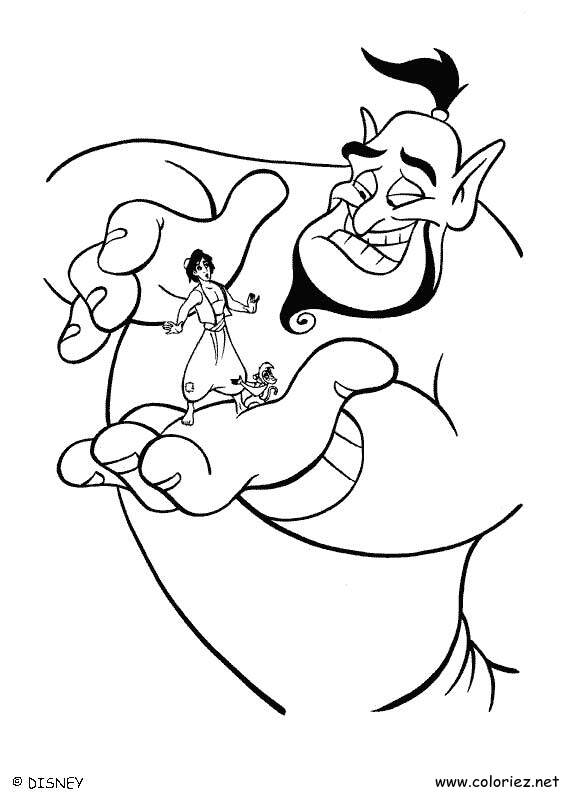 Coloriage de Aladdin à imprimer !