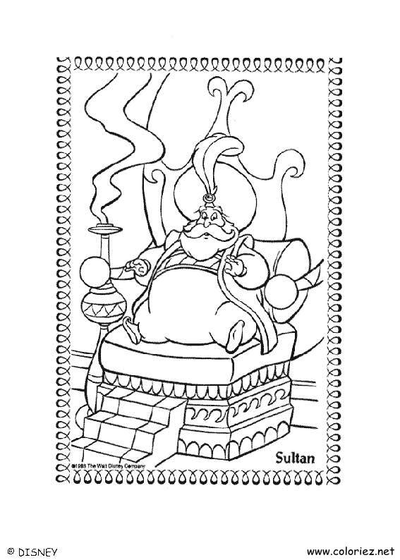 Coloriage de Aladdin à imprimer !