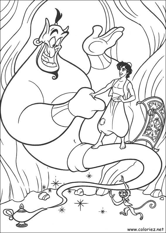 Coloriage de Aladdin à imprimer !