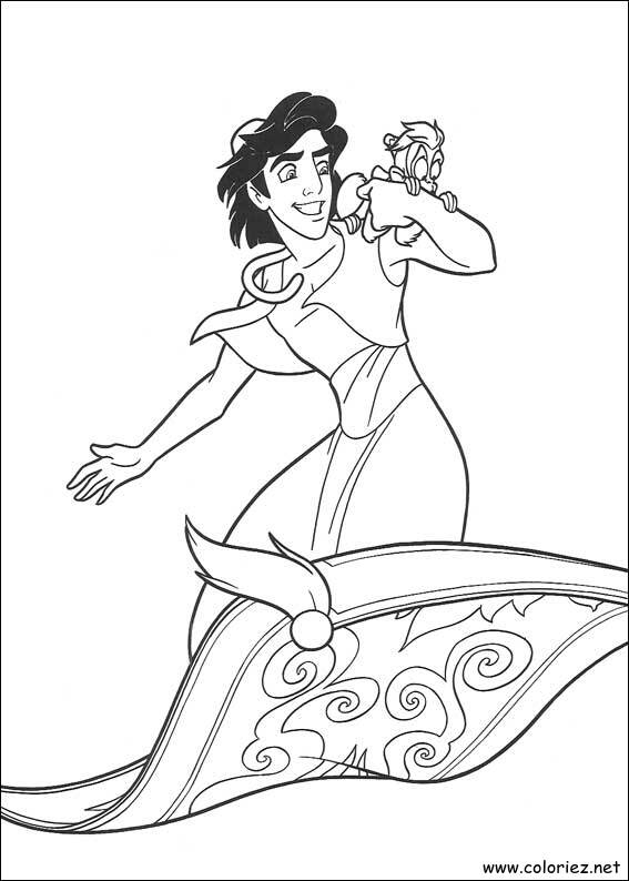 Coloriage de Aladdin à imprimer !