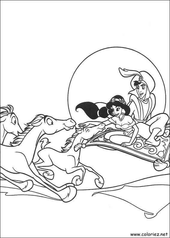 Coloriage de Aladdin à imprimer !