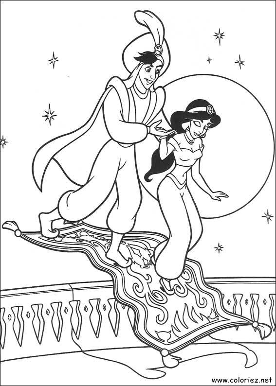 Coloriage de Aladdin à imprimer !