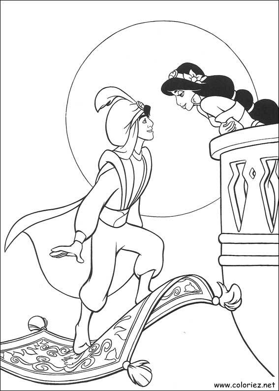 Coloriage de Aladdin à imprimer !