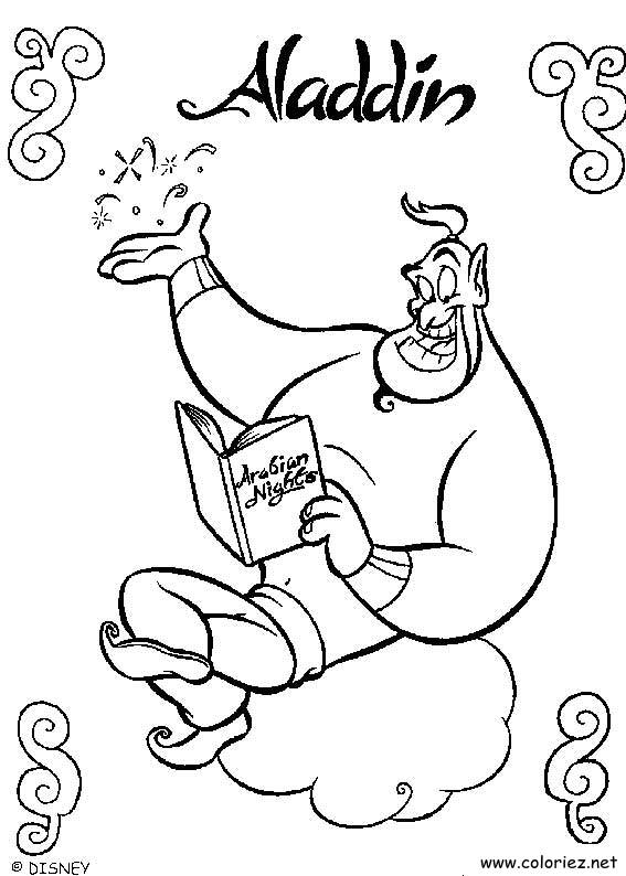 Coloriage de Aladdin à imprimer !