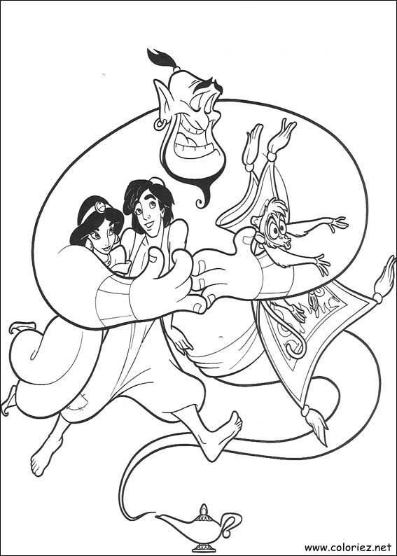 Coloriage de Aladdin à imprimer !