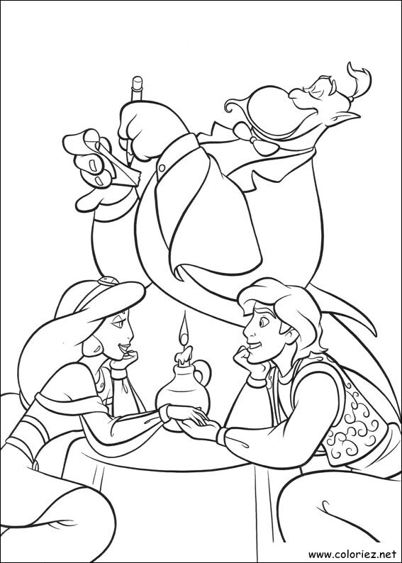Coloriage de Aladdin à imprimer !