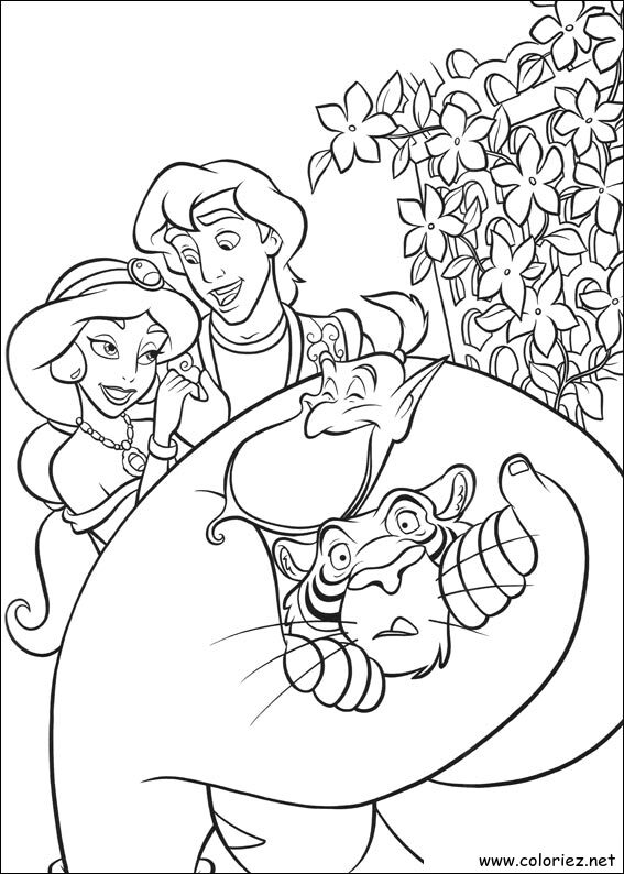 Coloriage de Aladdin à imprimer !