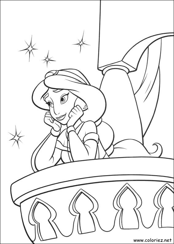 Coloriage de Aladdin à imprimer !
