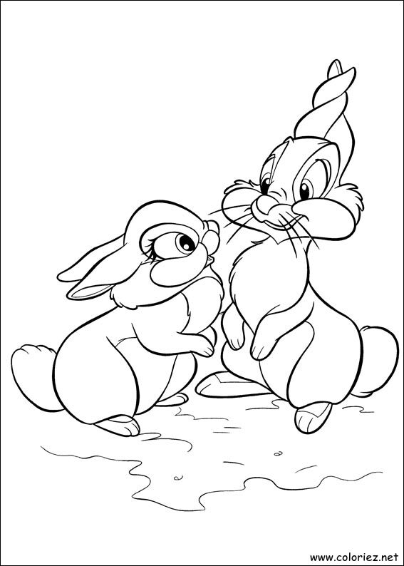Coloriage de Bambi 2 à imprimer