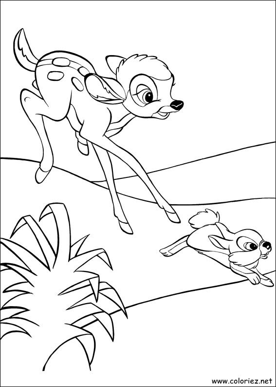 Coloriage de Bambi 2 à imprimer