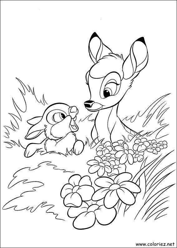 Coloriage de Bambi 2 à imprimer
