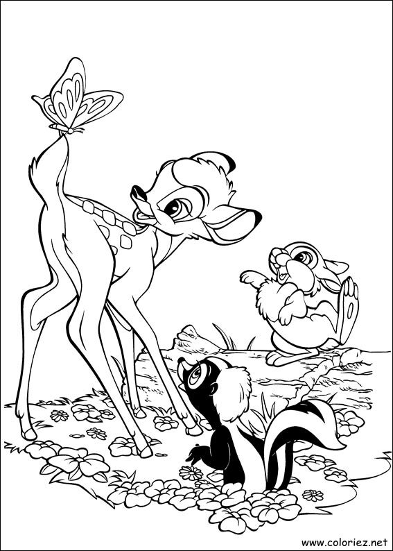 Coloriage de Bambi 2 à imprimer