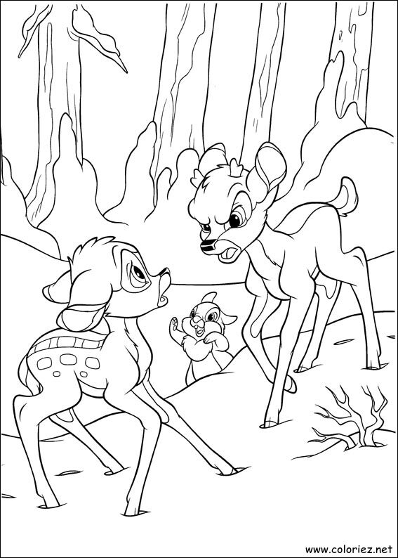 Coloriage de Bambi 2 à imprimer