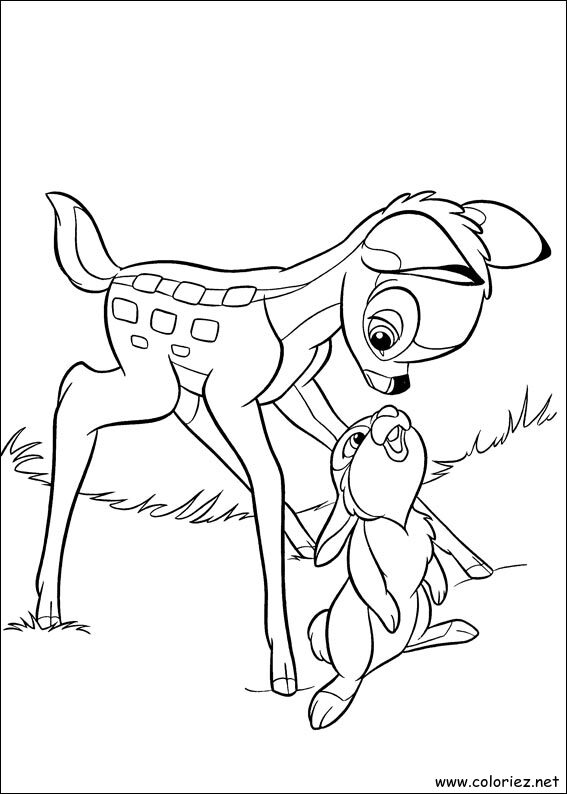 Coloriage de Bambi 2 à imprimer