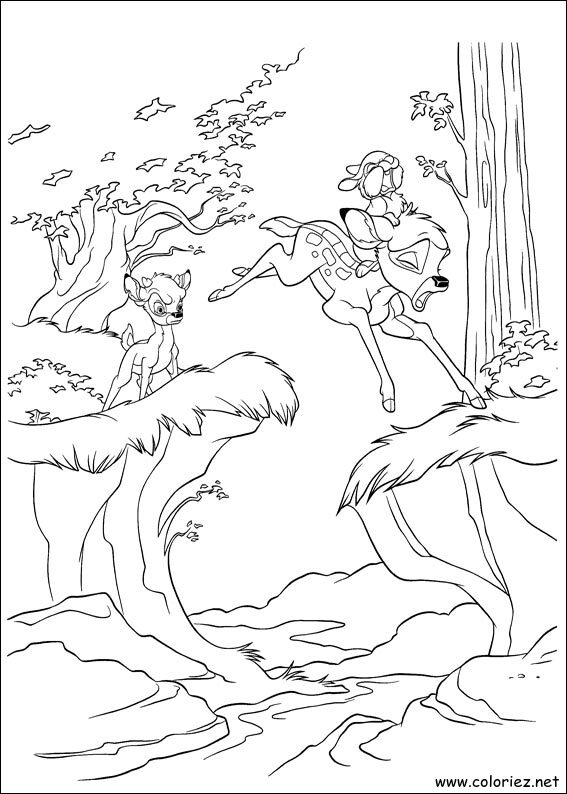 Coloriage de Bambi 2 à imprimer