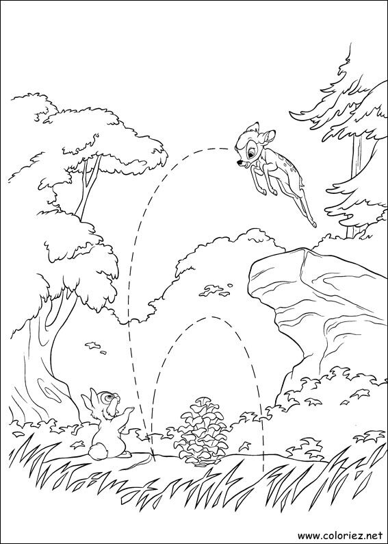 Coloriage de Bambi 2 à imprimer