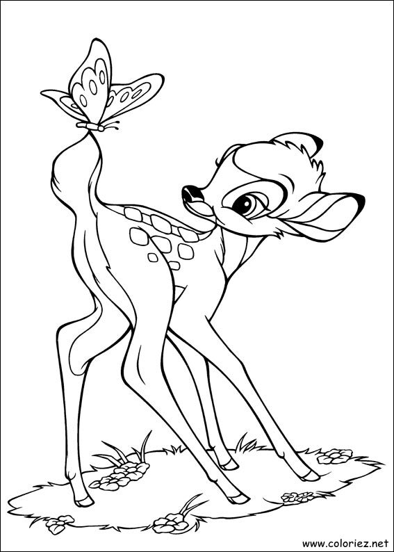 Coloriage de Bambi 2 à imprimer