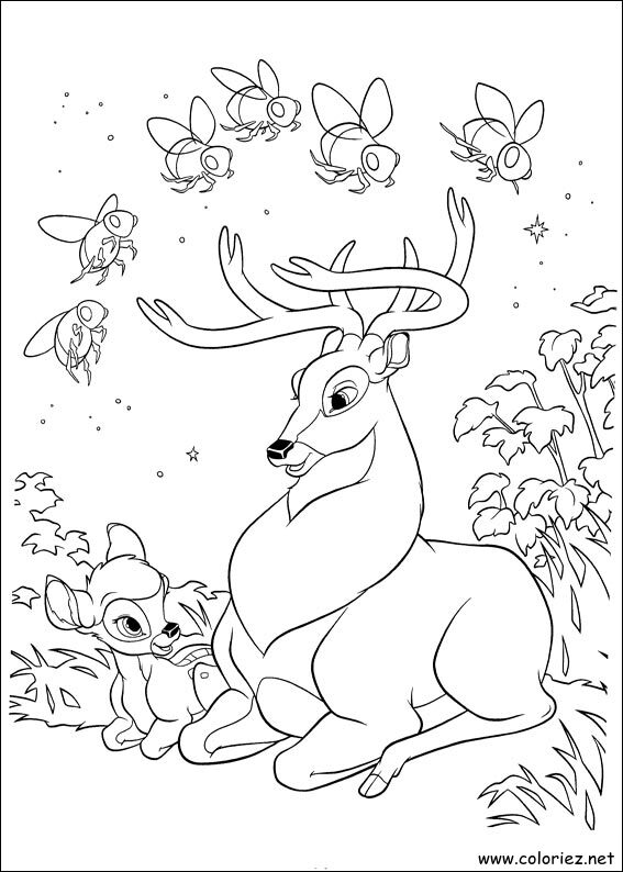 Coloriage de Bambi 2 à imprimer