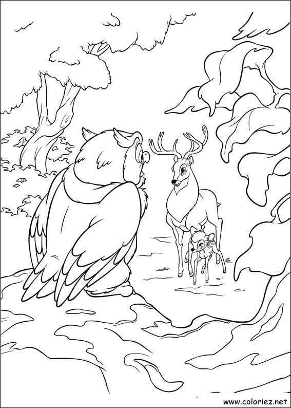 Coloriage de Bambi 2 à imprimer