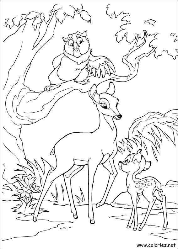 Coloriage de Bambi 2 à imprimer