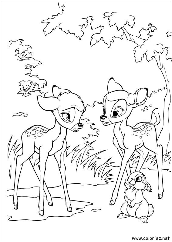 Coloriage de Bambi 2 à imprimer