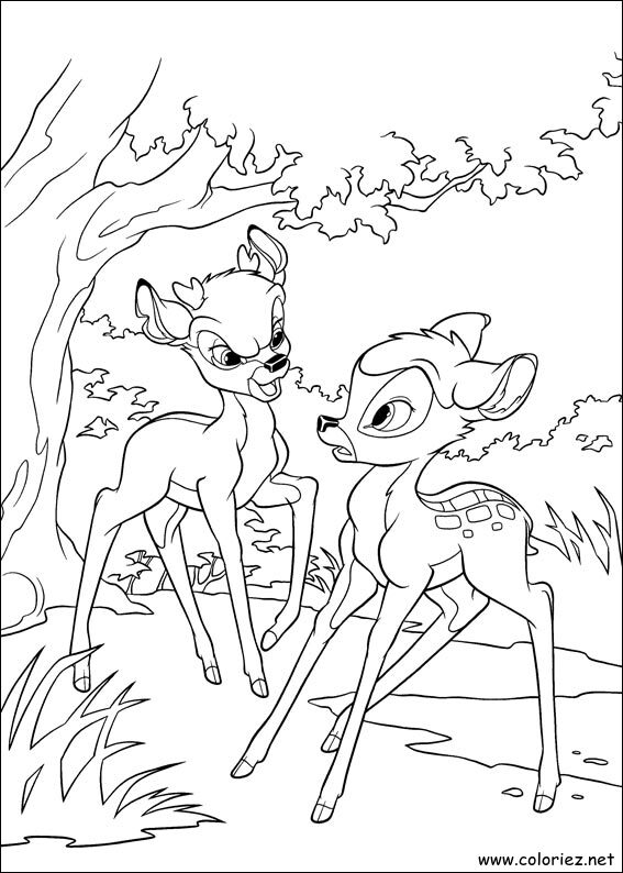 Coloriage de Bambi 2 à imprimer