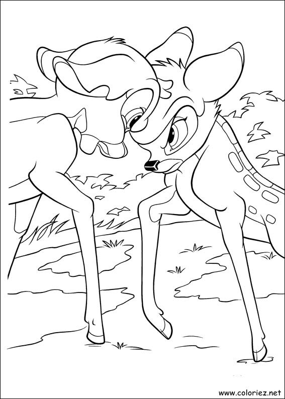 Coloriage de Bambi 2 à imprimer