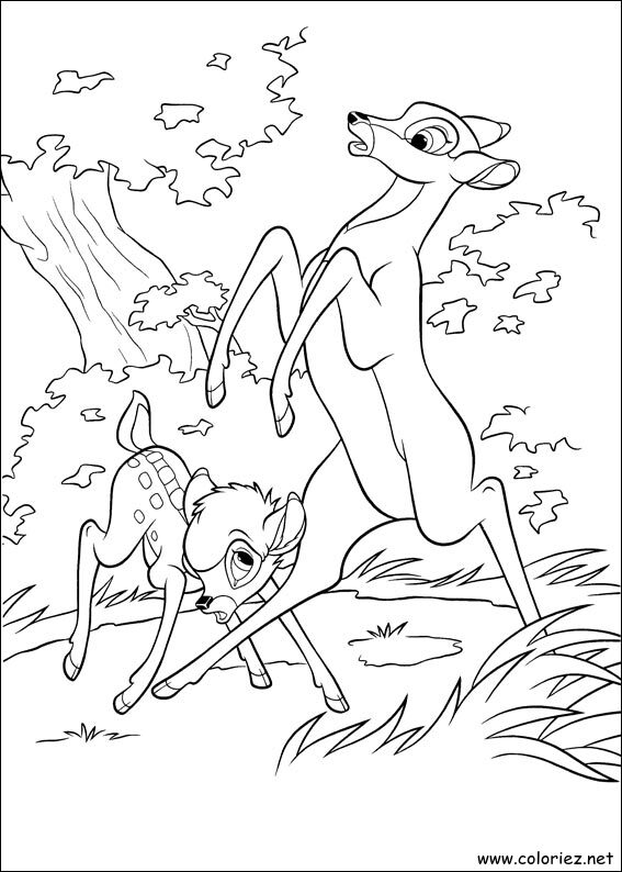 Coloriage de Bambi 2 à imprimer