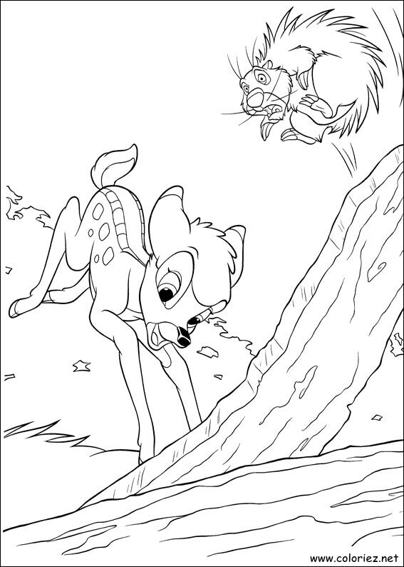 Coloriage de Bambi 2 à imprimer
