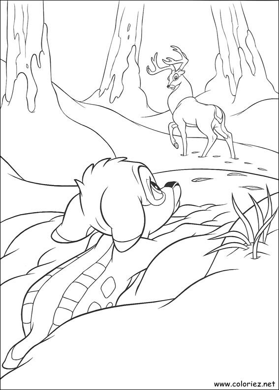 Coloriage de Bambi 2 à imprimer