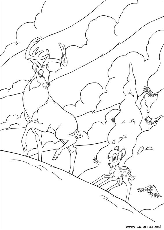 Coloriage de Bambi 2 à imprimer