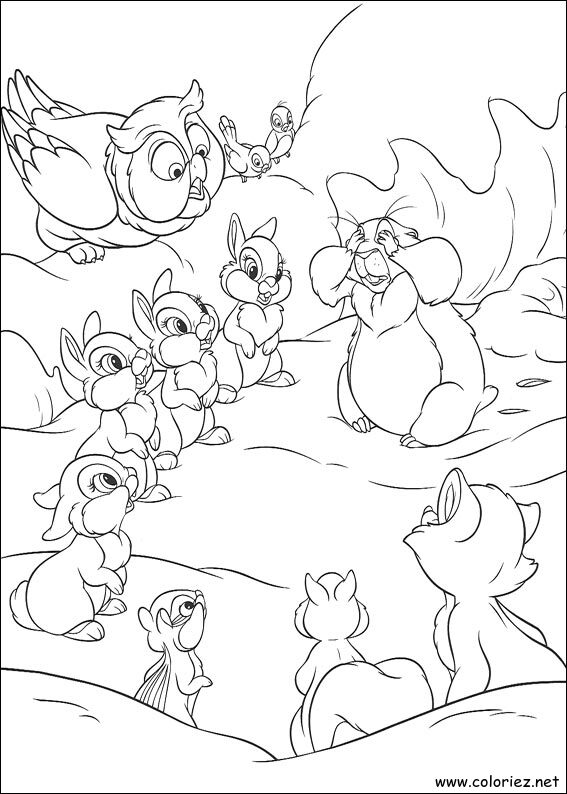 Coloriage de Bambi 2 à imprimer