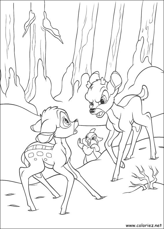 Coloriage de Bambi 2 à imprimer