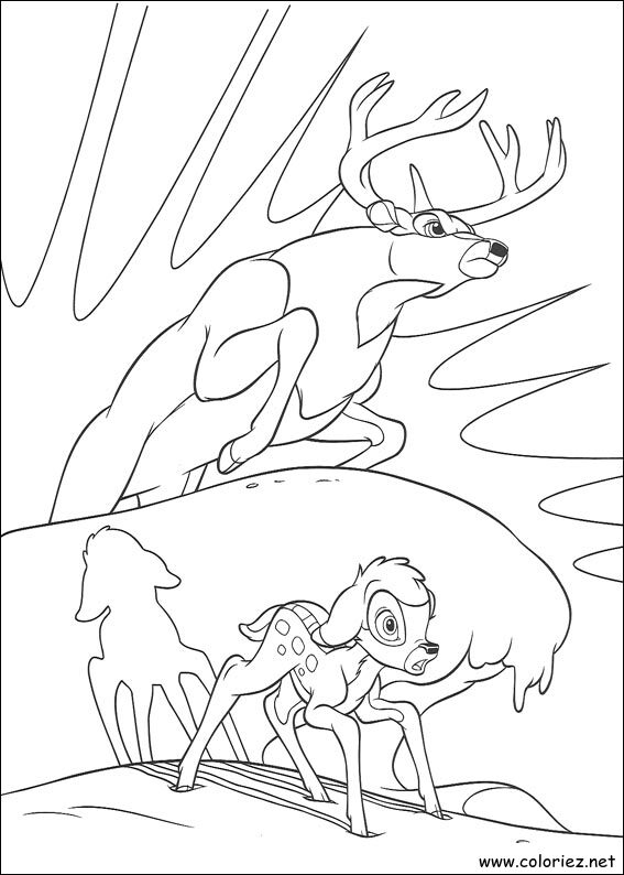 Coloriage de Bambi 2 à imprimer