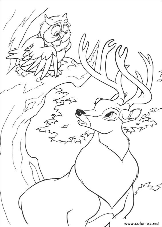 Coloriage de Bambi 2 à imprimer