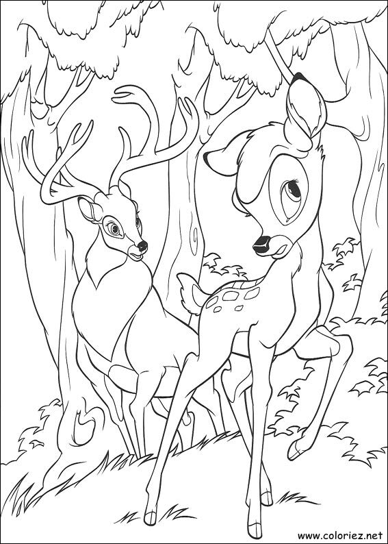 Coloriage de Bambi 2 à imprimer