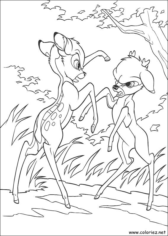 Coloriage de Bambi 2 à imprimer