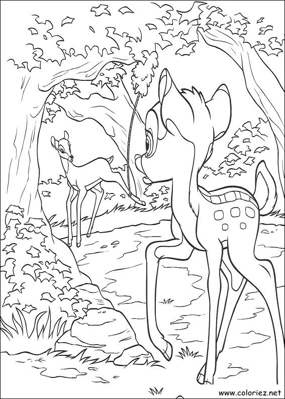 Coloriage de Bambi 2 à imprimer