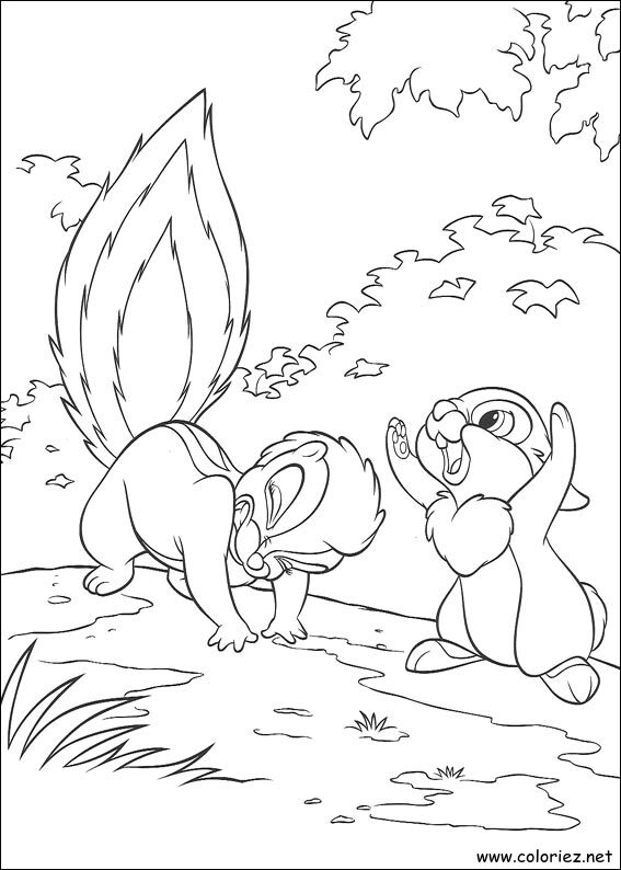 Coloriage de Bambi 2 à imprimer