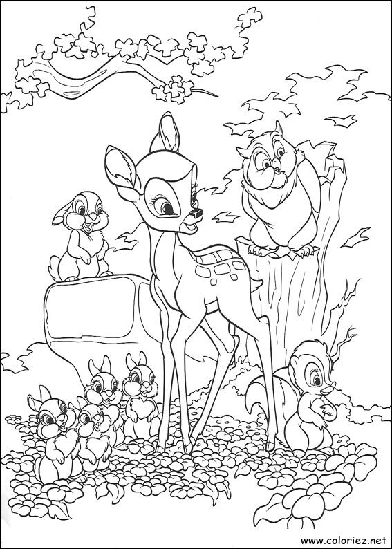 Coloriage de Bambi 2 à imprimer