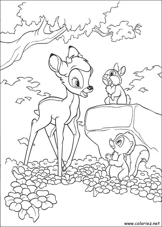 Coloriage de Bambi 2 à imprimer