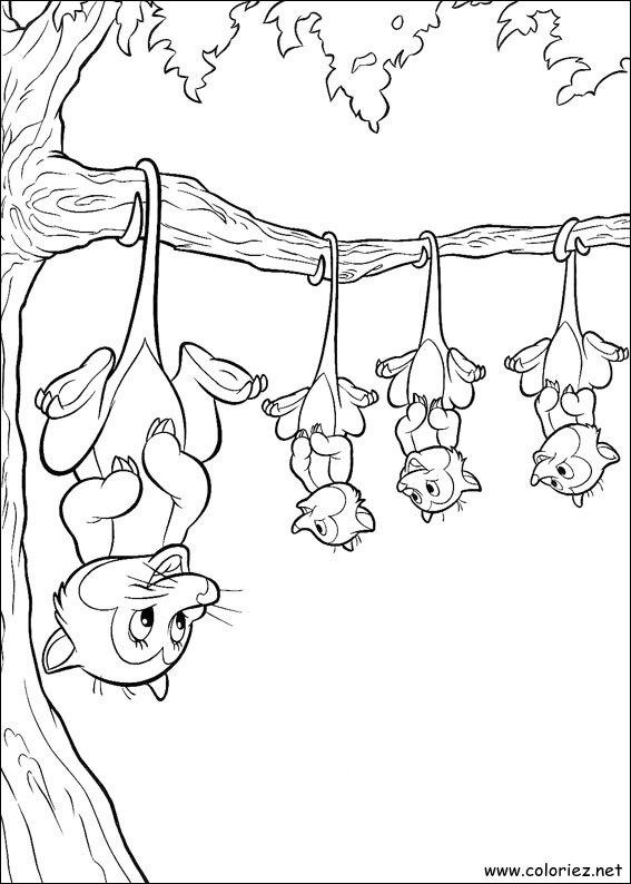Coloriage de Bambi à imprimer
