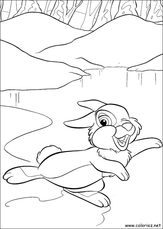 Coloriage de Bambi à imprimer