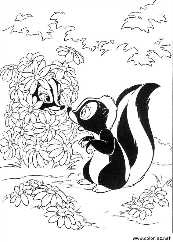Coloriage de Bambi à imprimer