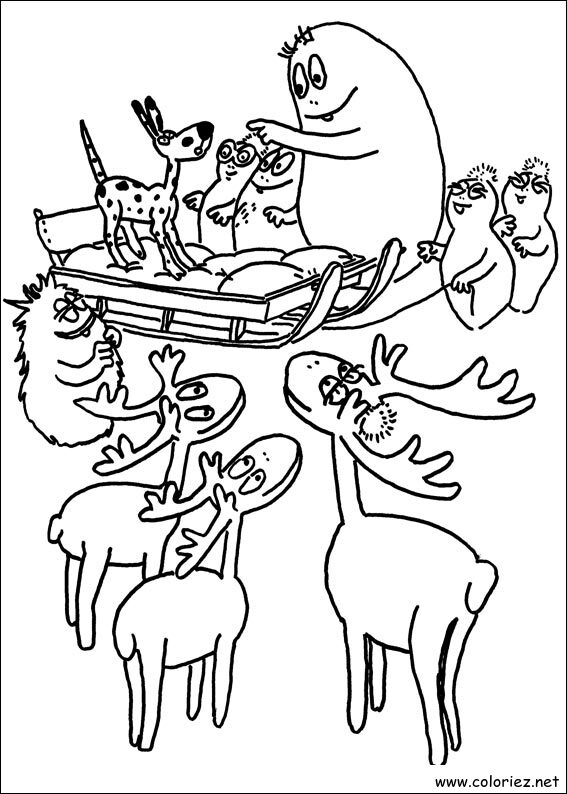 Coloriage de Barbapapa à imprimer