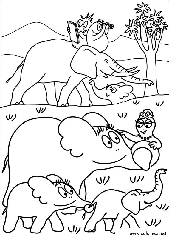 Coloriage de Barbapapa à imprimer