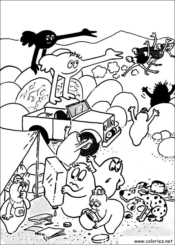 Coloriage de Barbapapa à imprimer