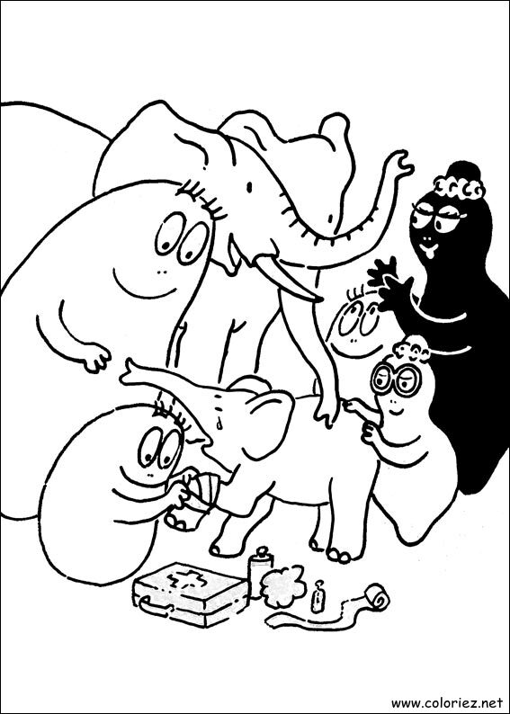 Coloriage de Barbapapa à imprimer